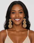 FAYE Handcrafted Raffia Statement Earrings