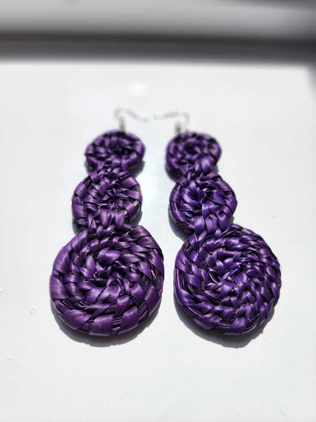 DEW Handcrafted Raffia Statement Earrings