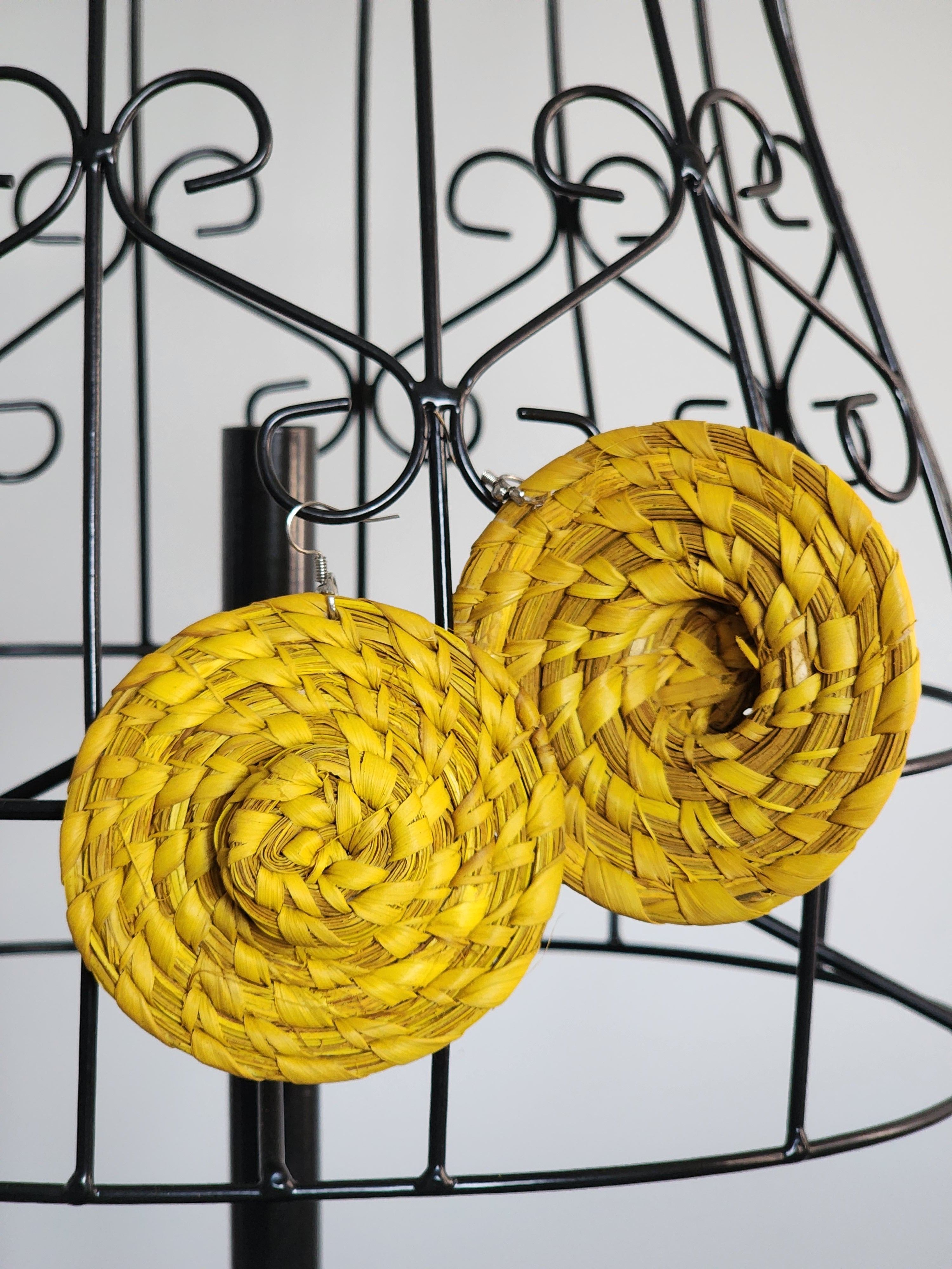 BEACH pair - Handmade Raffia Statement Earrings | Boho Summer Accessory | Gift for Her
