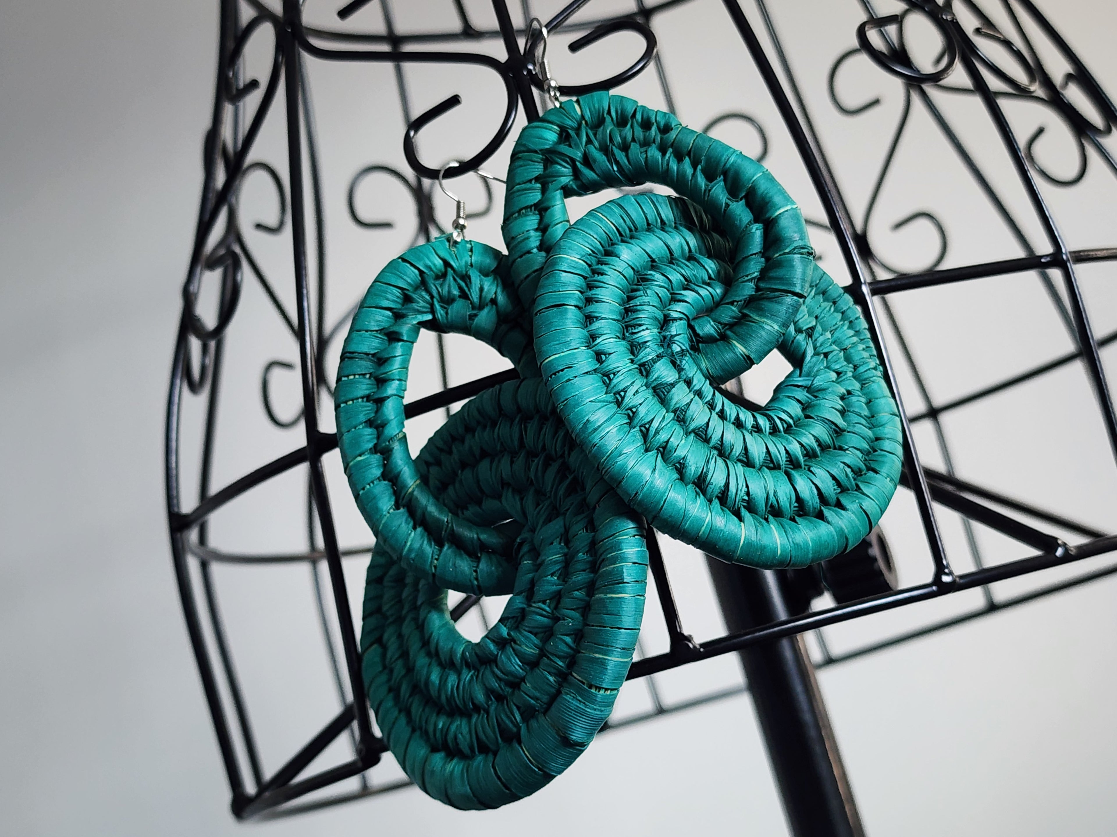 BRAVADO pair - Handmade Raffia Statement Earrings | Boho Summer Accessory | Gift for Her