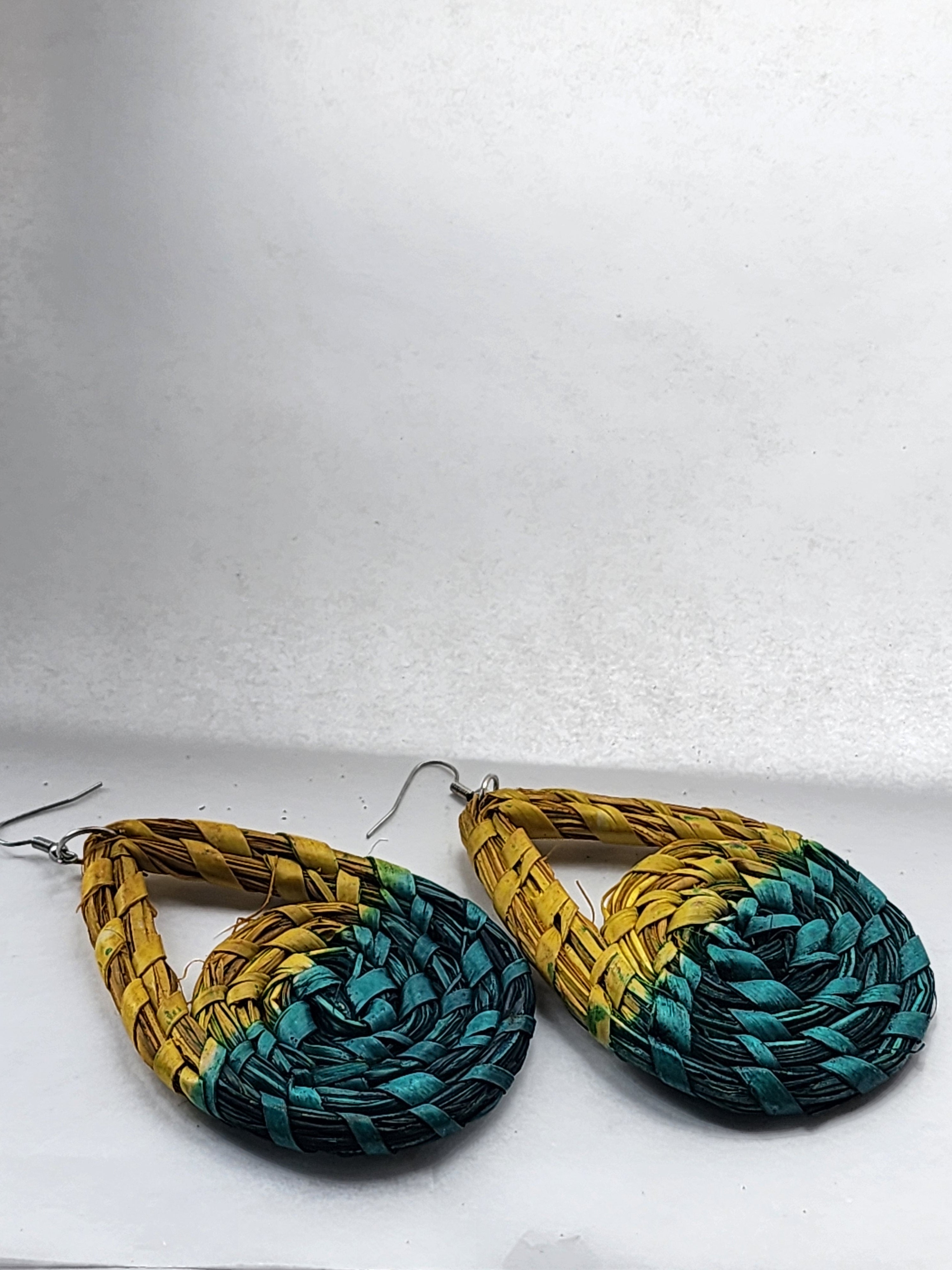 ODEE pair - Handmade Raffia Statement Earrings | Boho Summer Accessory | Gift for Her
