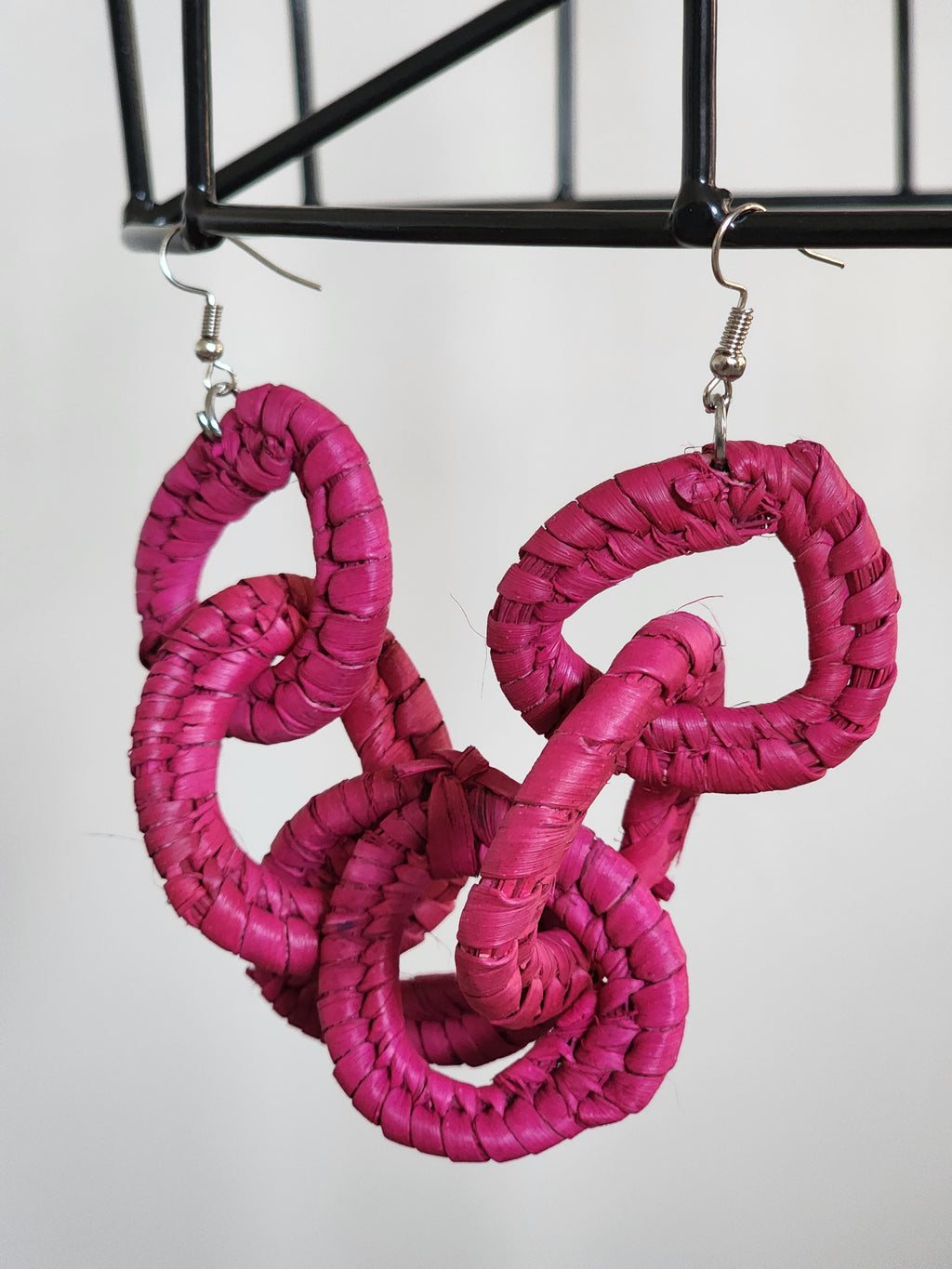 WENDY pair - Handmade Raffia Statement Earrings | Boho Summer Accessory | Gift for Her