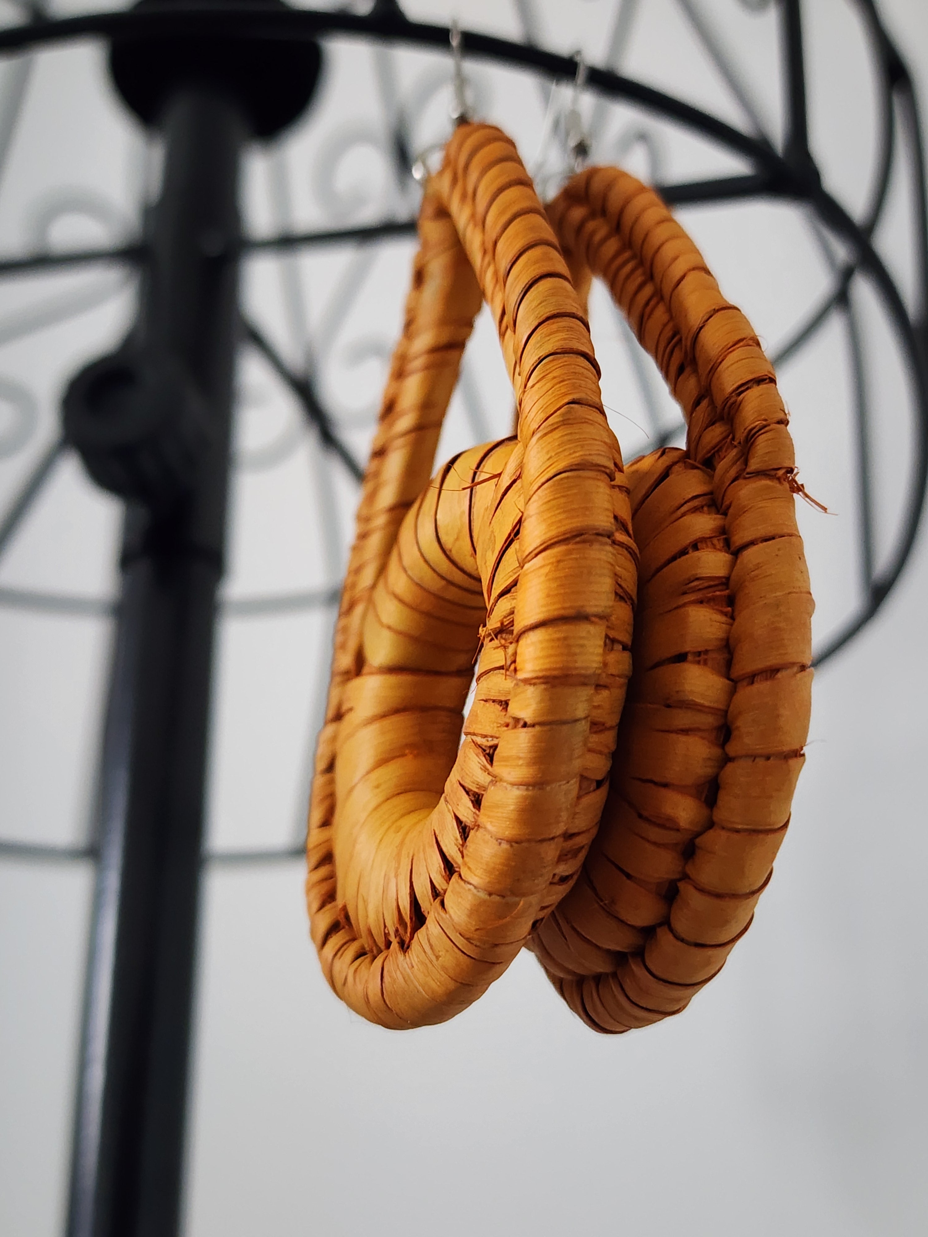 CLAIRE pair - Handmade Raffia Statement Earrings | Boho Summer Accessory | Gift for Her