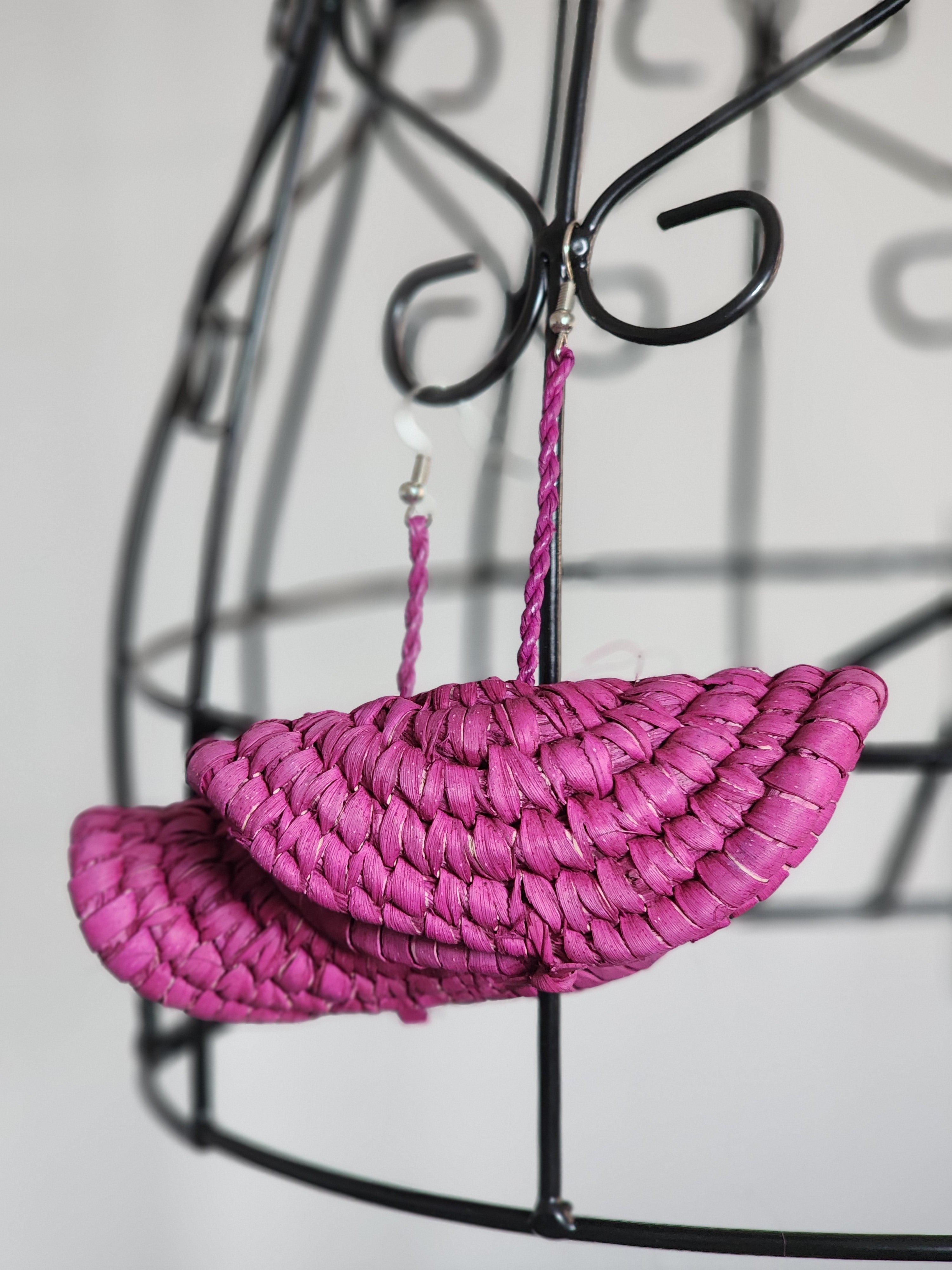 ADEOLA pair - Handmade Raffia Statement Earrings | Boho Summer Accessory | Gift for Her
