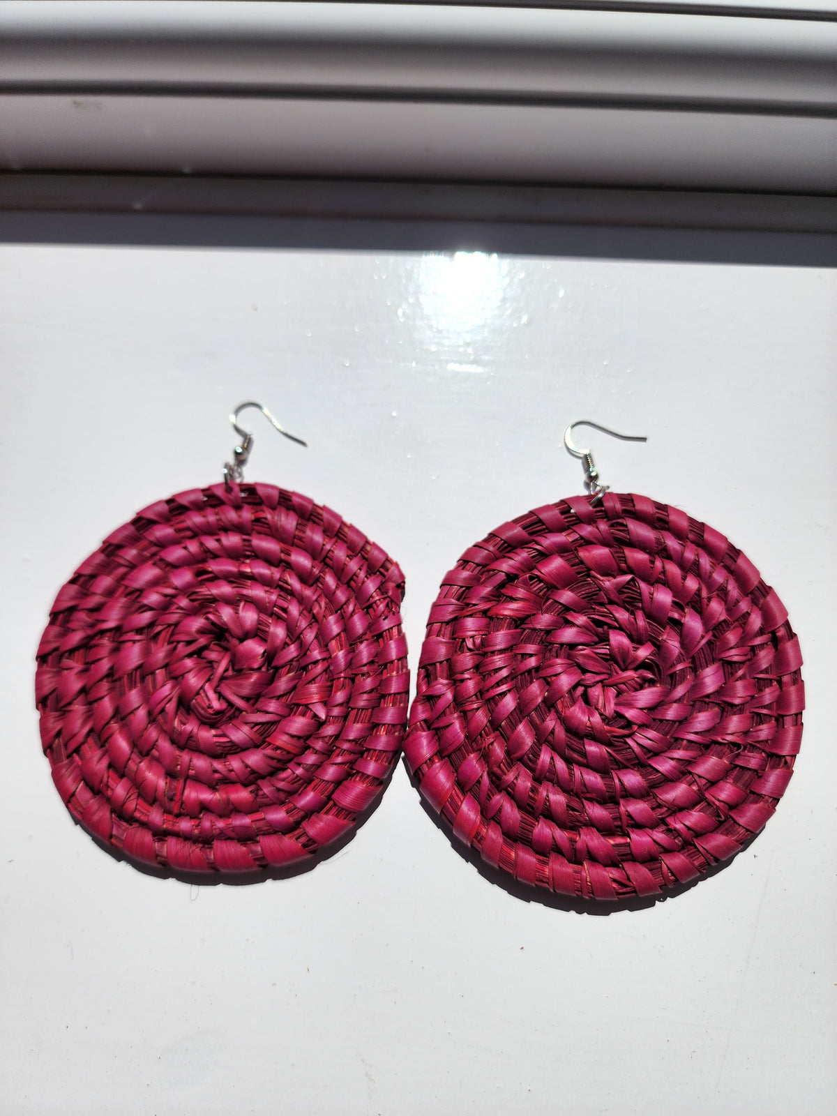 BLISS Handcrafted Raffia Statement Earrings