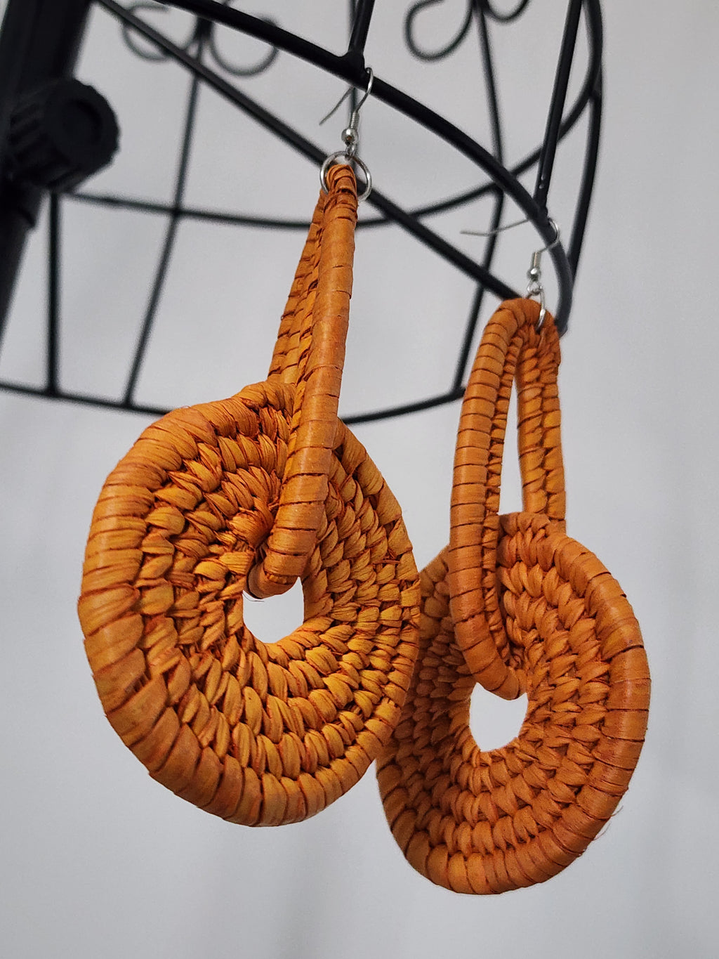 WURA pair - Handmade Raffia Statement Earrings | Boho Summer Accessory | Gift for Her