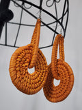 WURA pair - Handmade Raffia Statement Earrings | Boho Summer Accessory | Gift for Her
