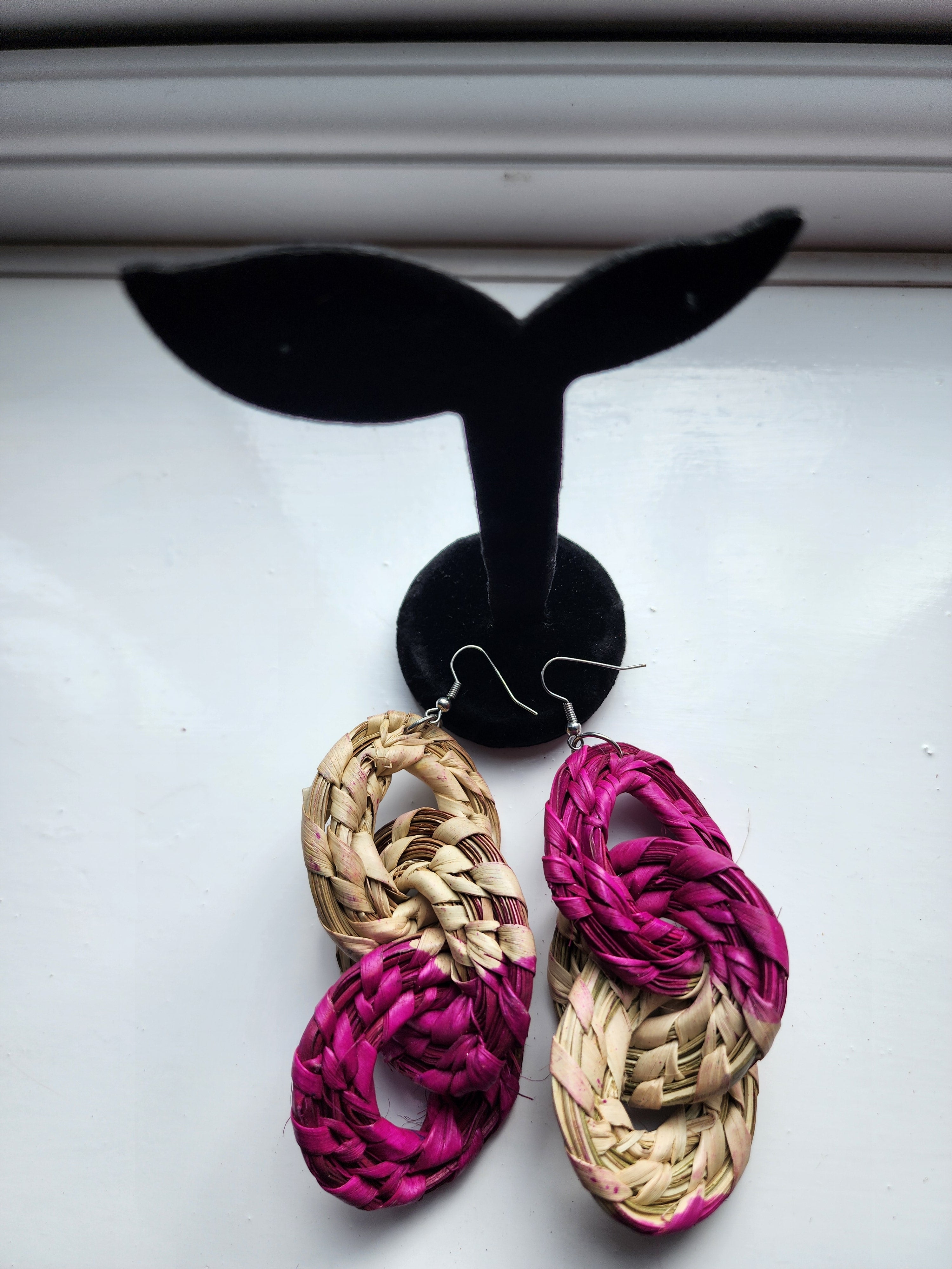 MAY pair - Handmade Raffia Statement Earrings | Boho Summer Accessory | Gift for Her