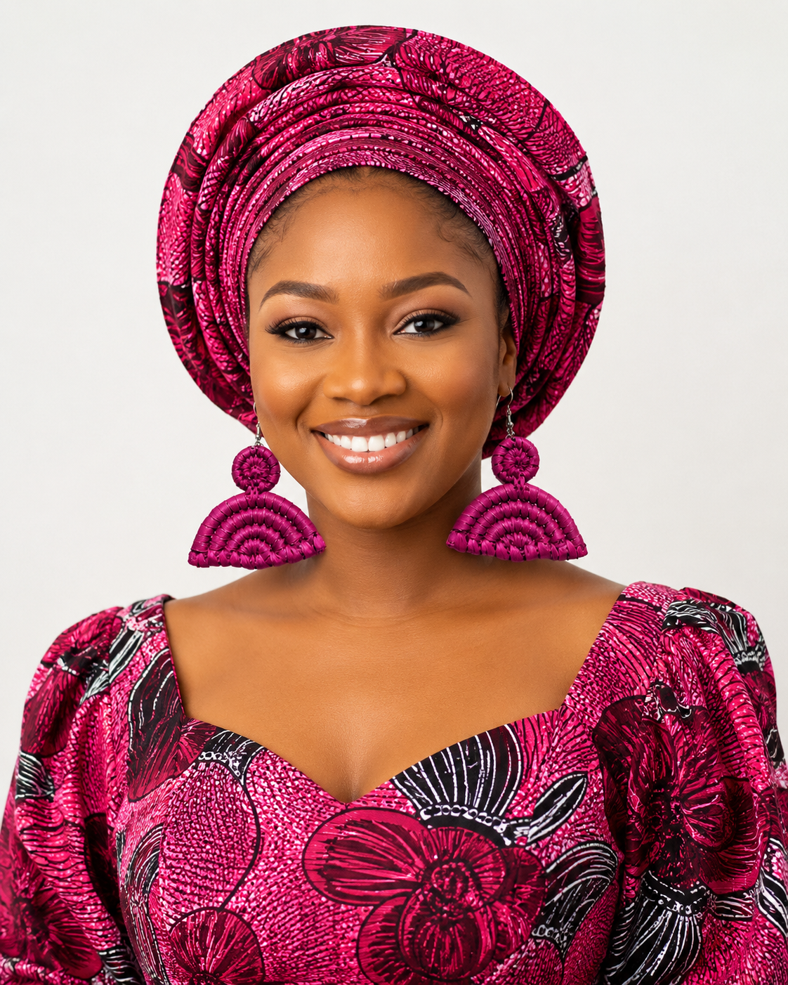 LONDON pair Handcrafted Raffia Statement Earrings
