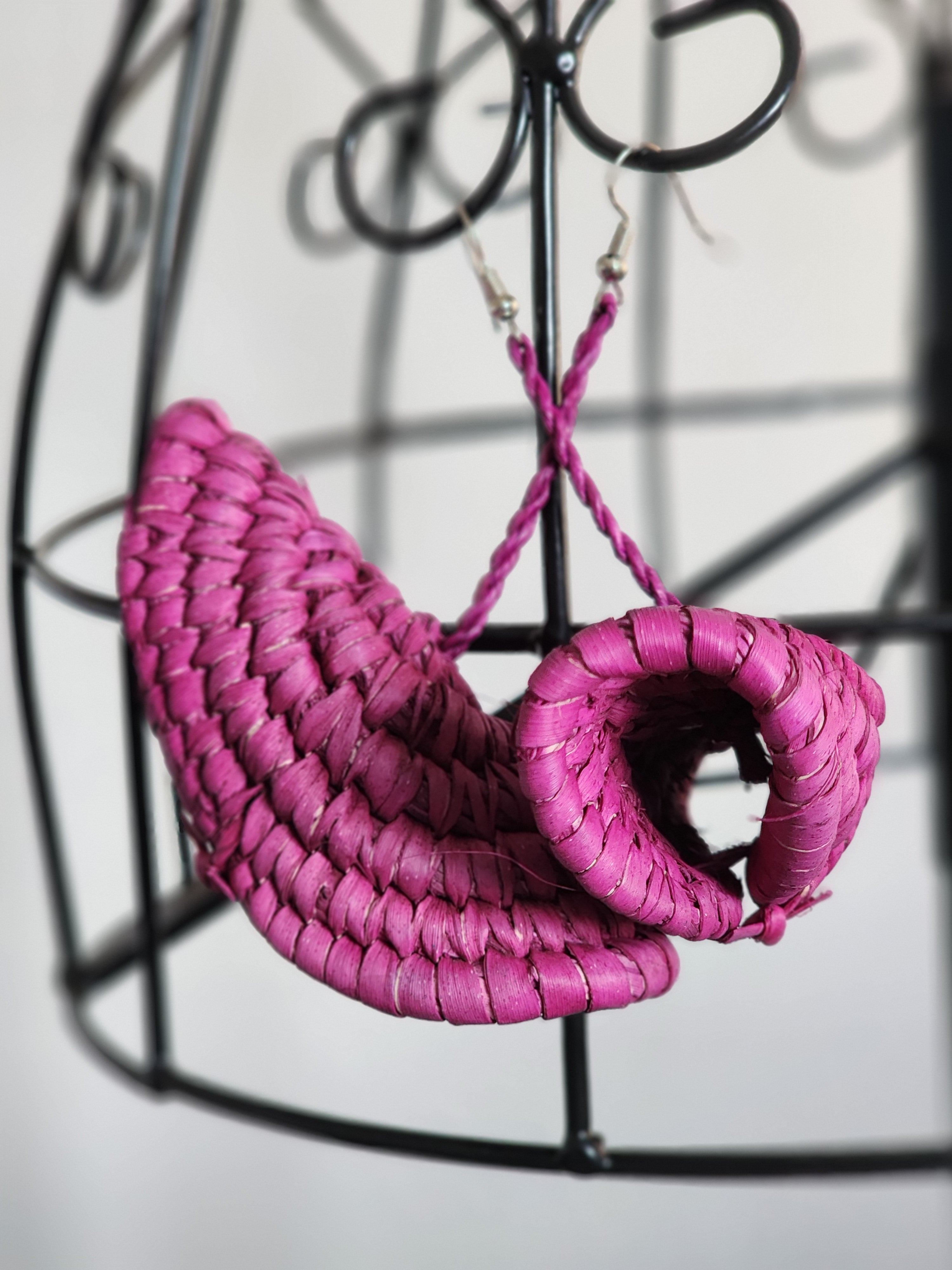 ADEOLA pair - Handmade Raffia Statement Earrings | Boho Summer Accessory | Gift for Her