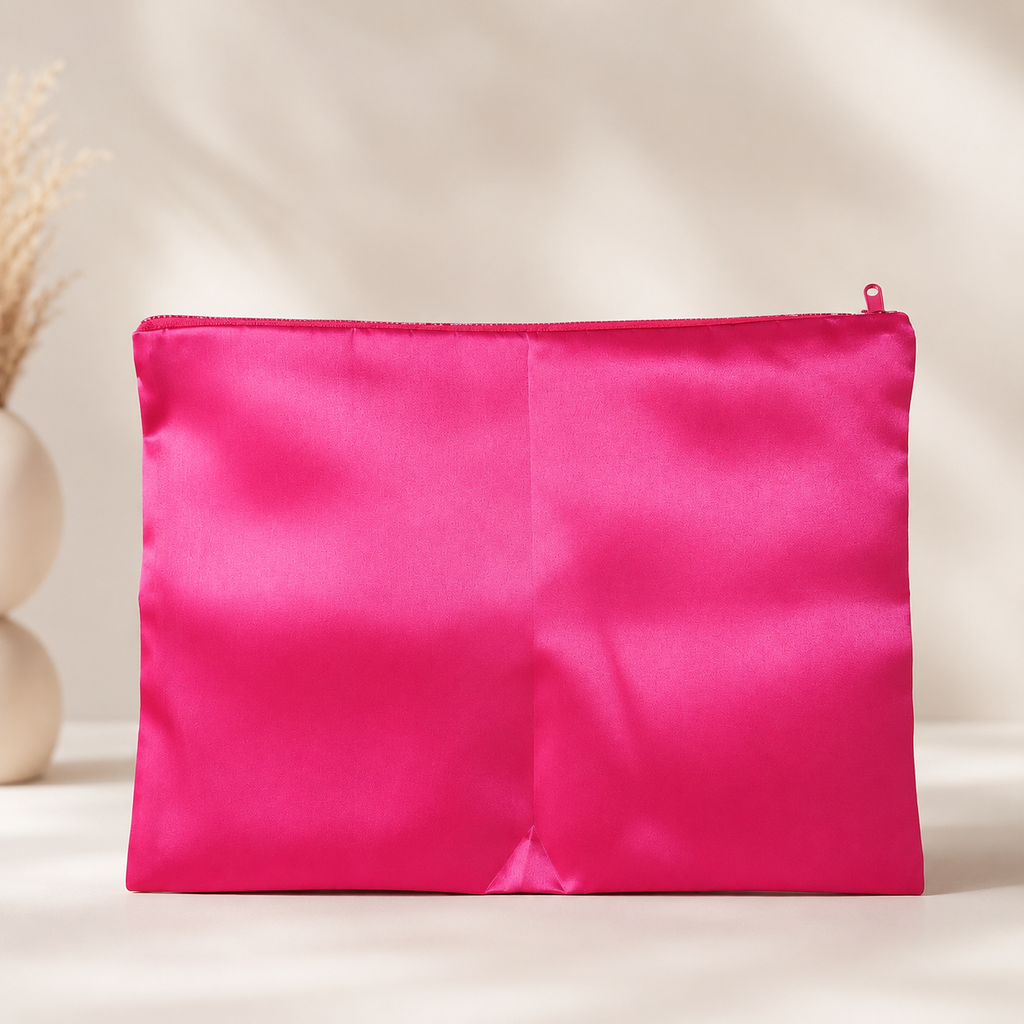 Satin Zip Wig Storage Bag