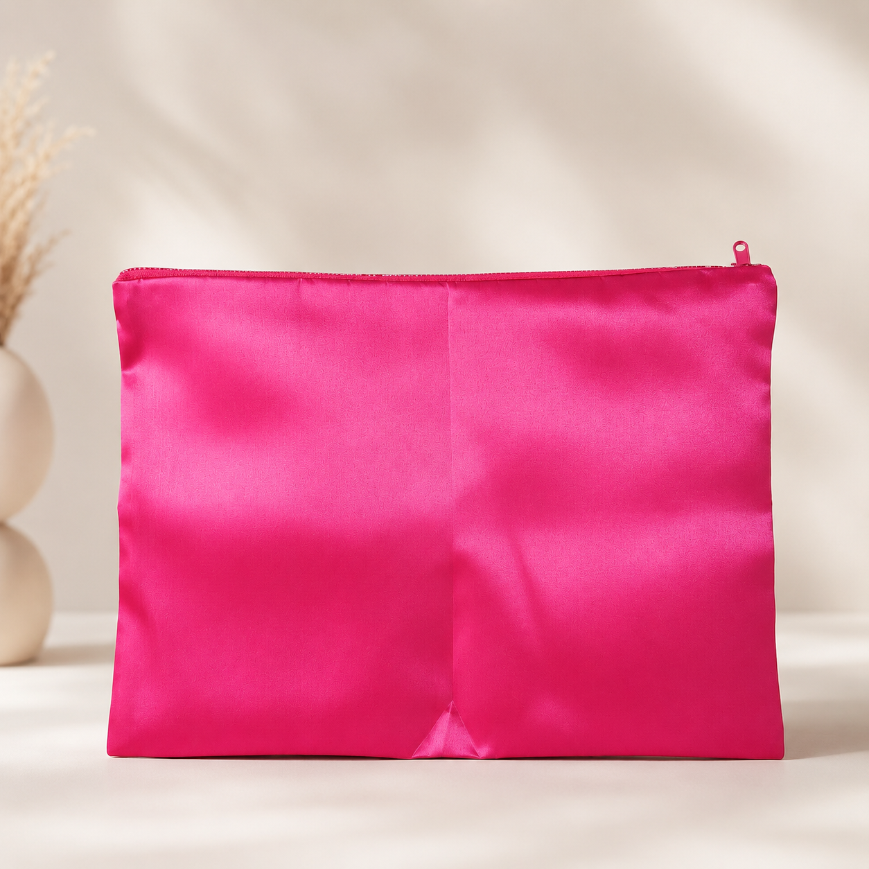 Satin Zip Wig Storage Bag