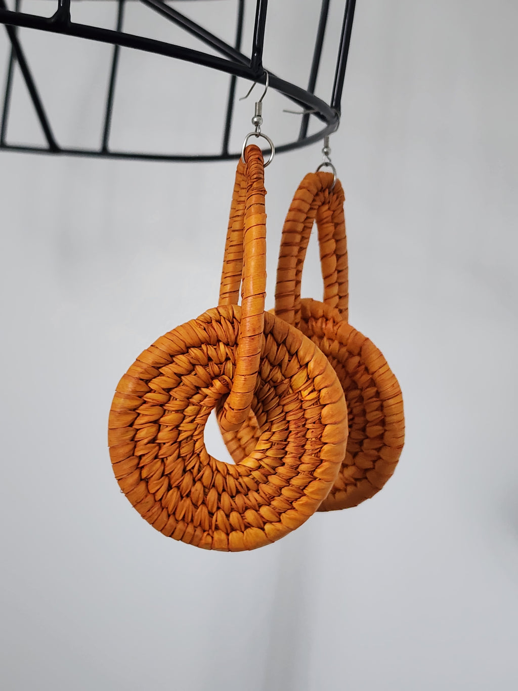 WURA pair - Handmade Raffia Statement Earrings | Boho Summer Accessory | Gift for Her