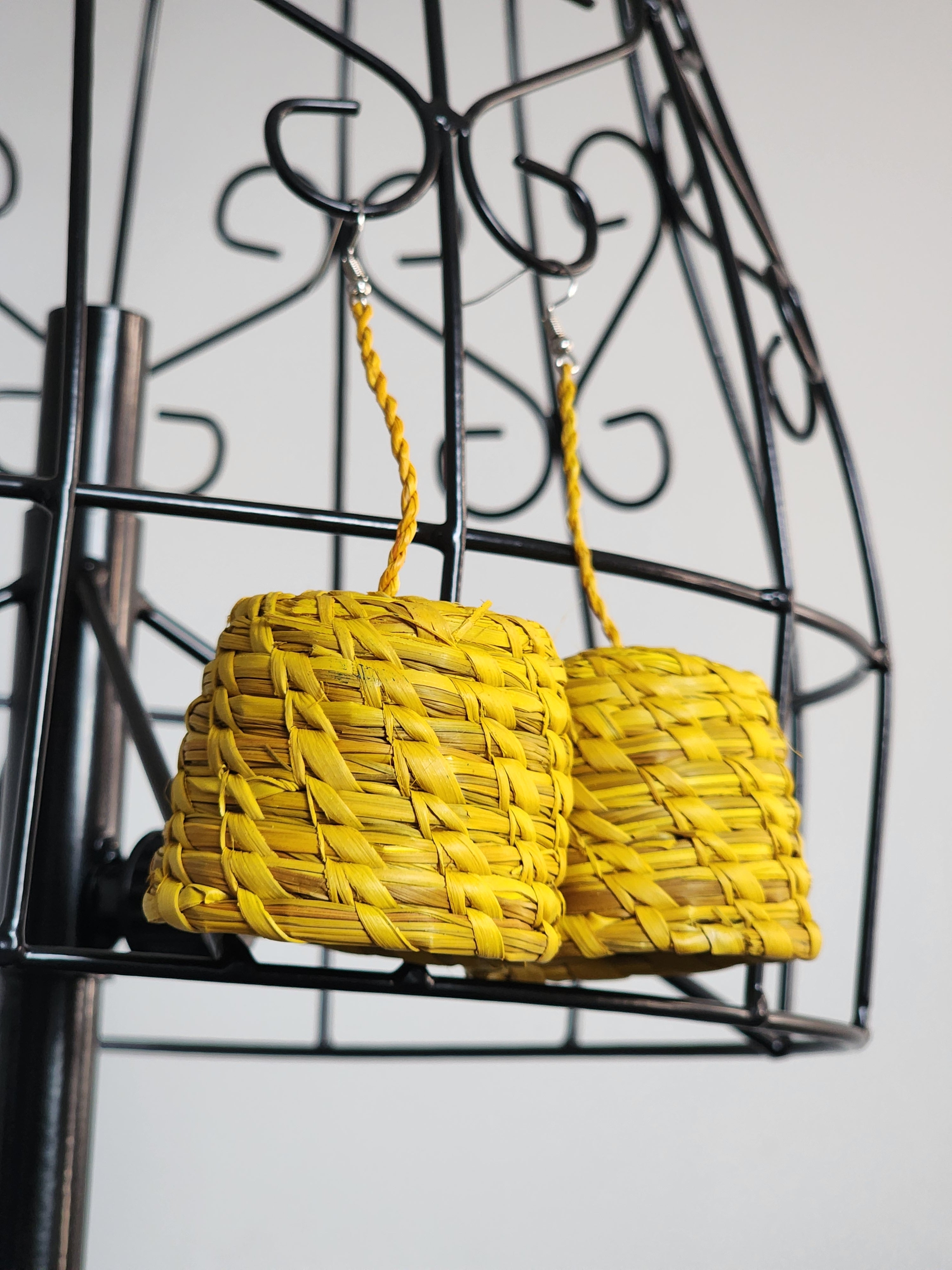 SHEDDY pair - Handmade Raffia Statement Earrings | Boho Summer Accessory | Gift for Her