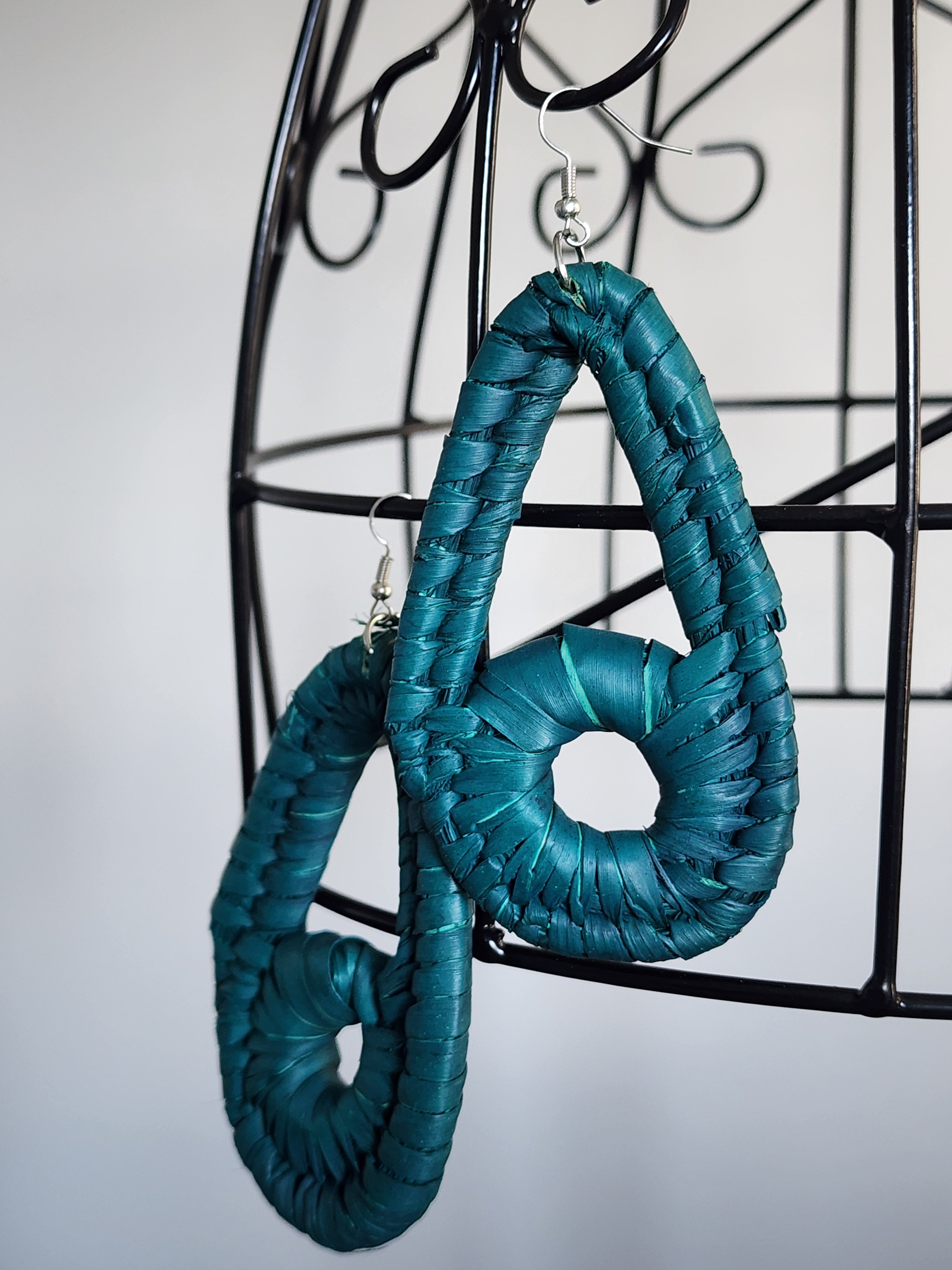 GENESIS pair - Handmade Raffia Statement Earrings | Boho Summer Accessory | Gift for Her