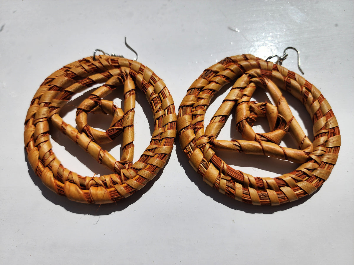 DOLLY Handcrafted Raffia Statement Earrings