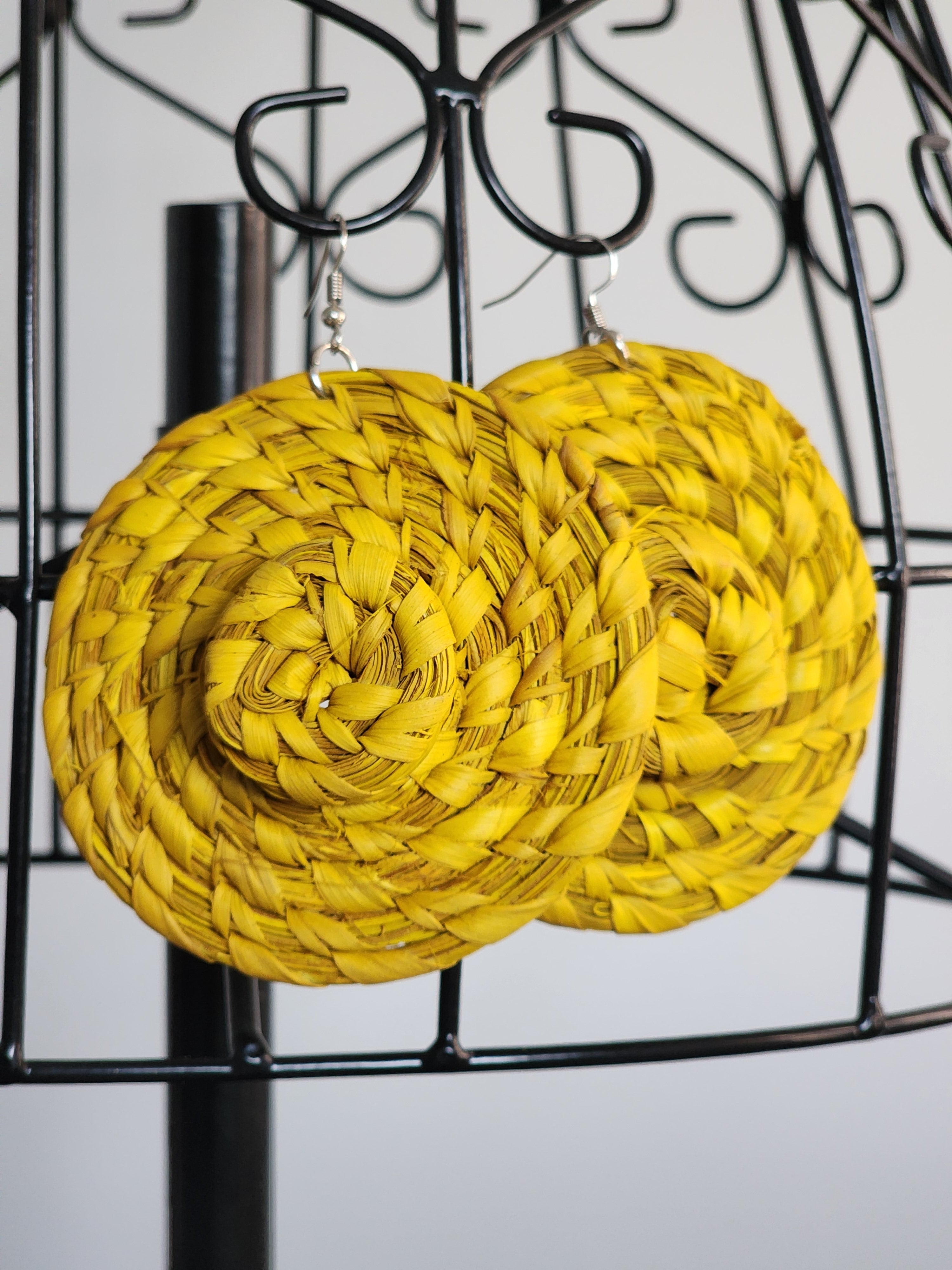 BEACH pair - Handmade Raffia Statement Earrings | Boho Summer Accessory | Gift for Her
