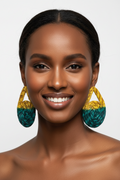 ODEE Handcrafted Raffia Statement Earrings