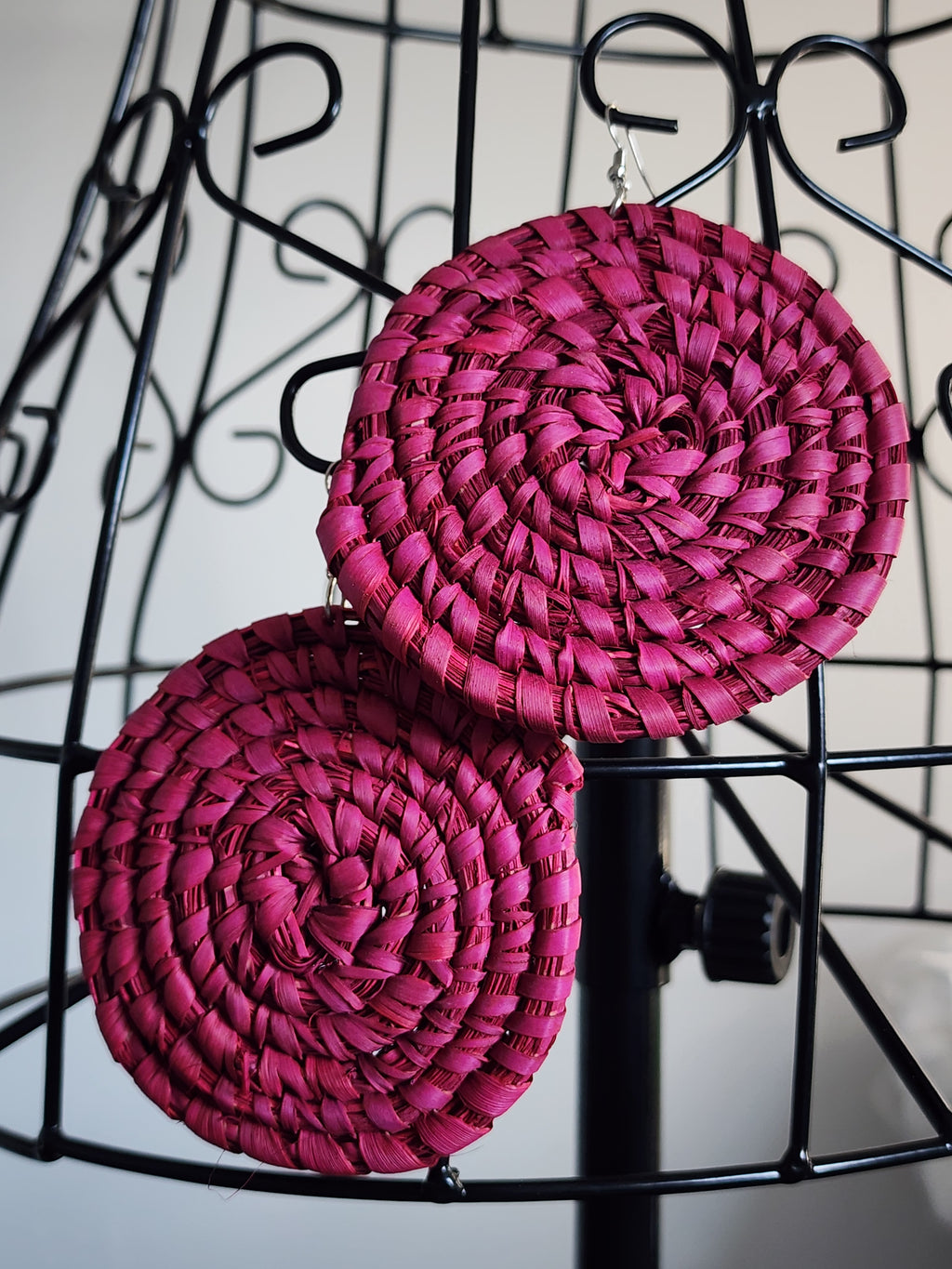 BLISS pair - Handmade Raffia Statement Earrings | Boho Summer Accessory | Gift for Her