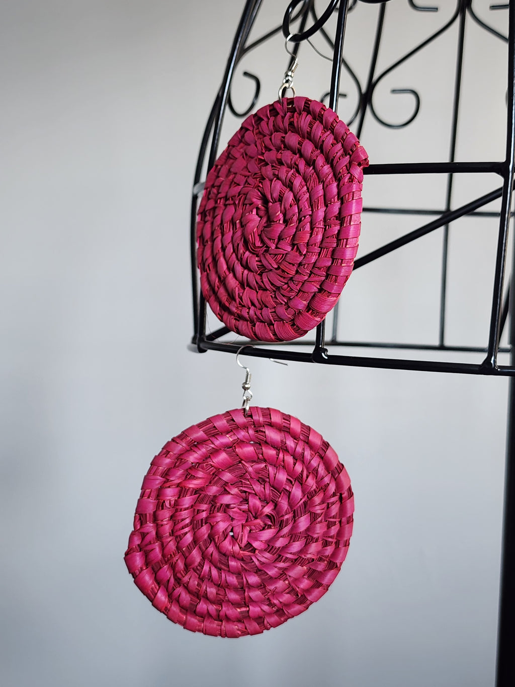 BLISS pair - Handmade Raffia Statement Earrings | Boho Summer Accessory | Gift for Her