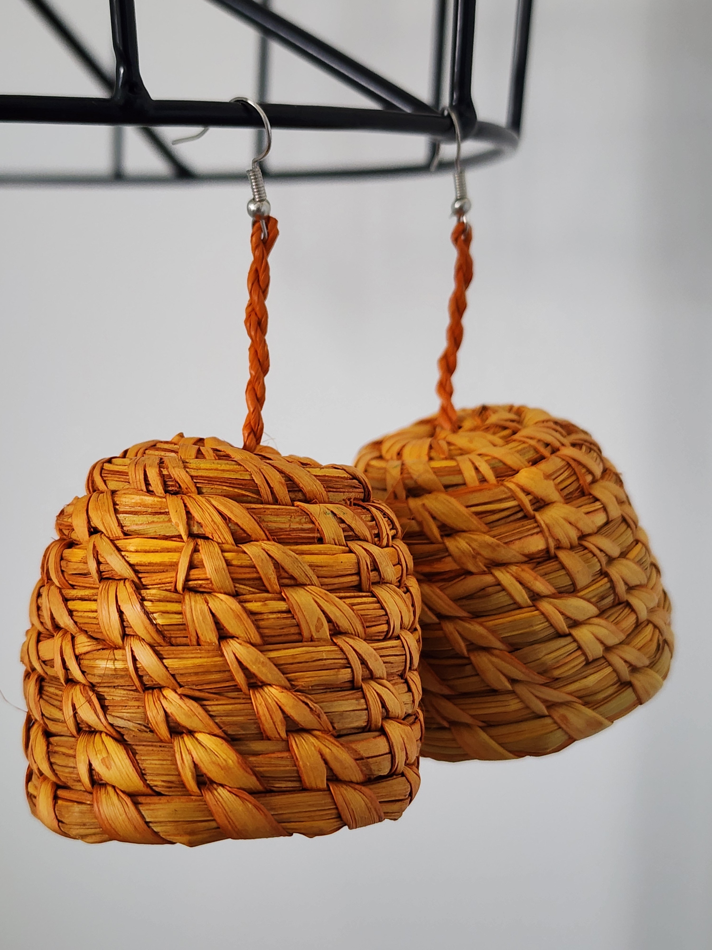 LADI pair - Handmade Raffia Statement Earrings | Boho Summer Accessory | Gift for Her