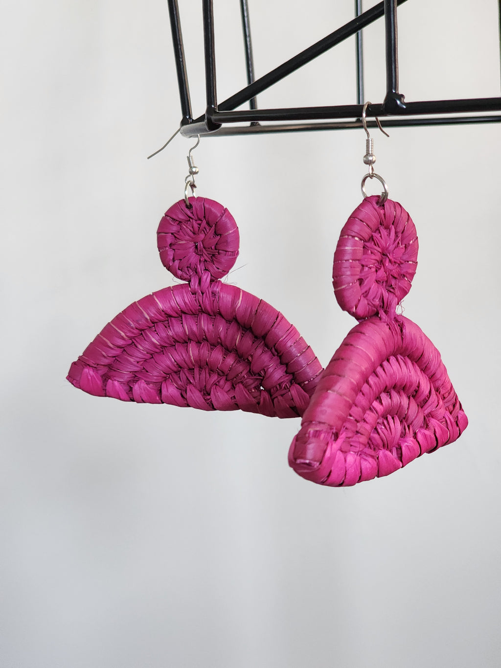LONDON pair - Handmade Raffia Statement Earrings | Boho Summer Accessory | Gift for Her