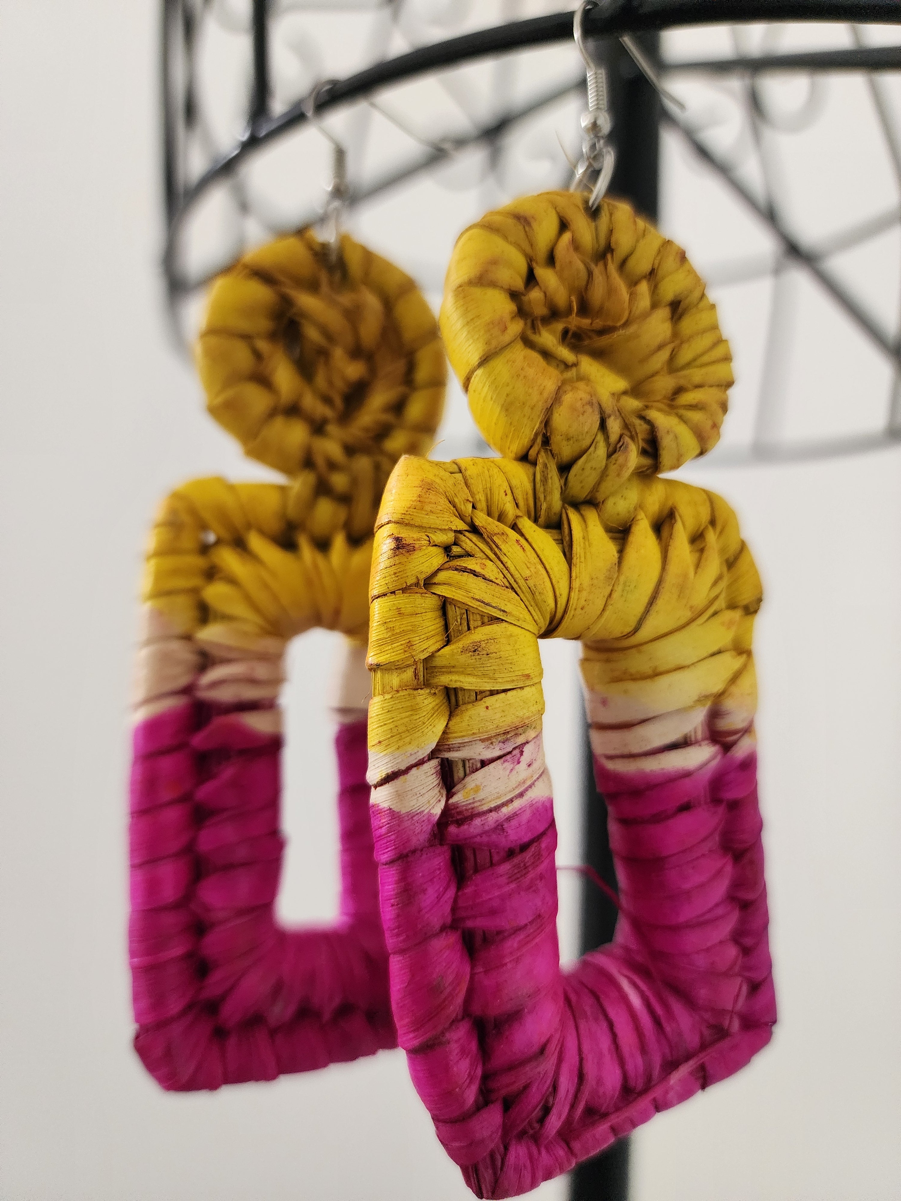 TITI pair - Handmade Raffia Statement Earrings | Boho Summer Accessory | Gift for Her
