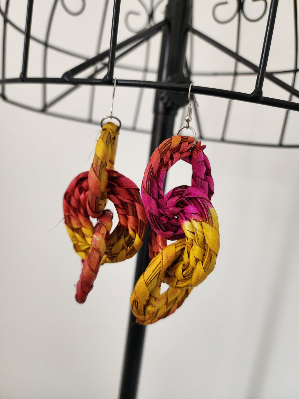 NGOZI pair - Handmade Raffia Statement Earrings | Boho Summer Accessory | Gift for Her