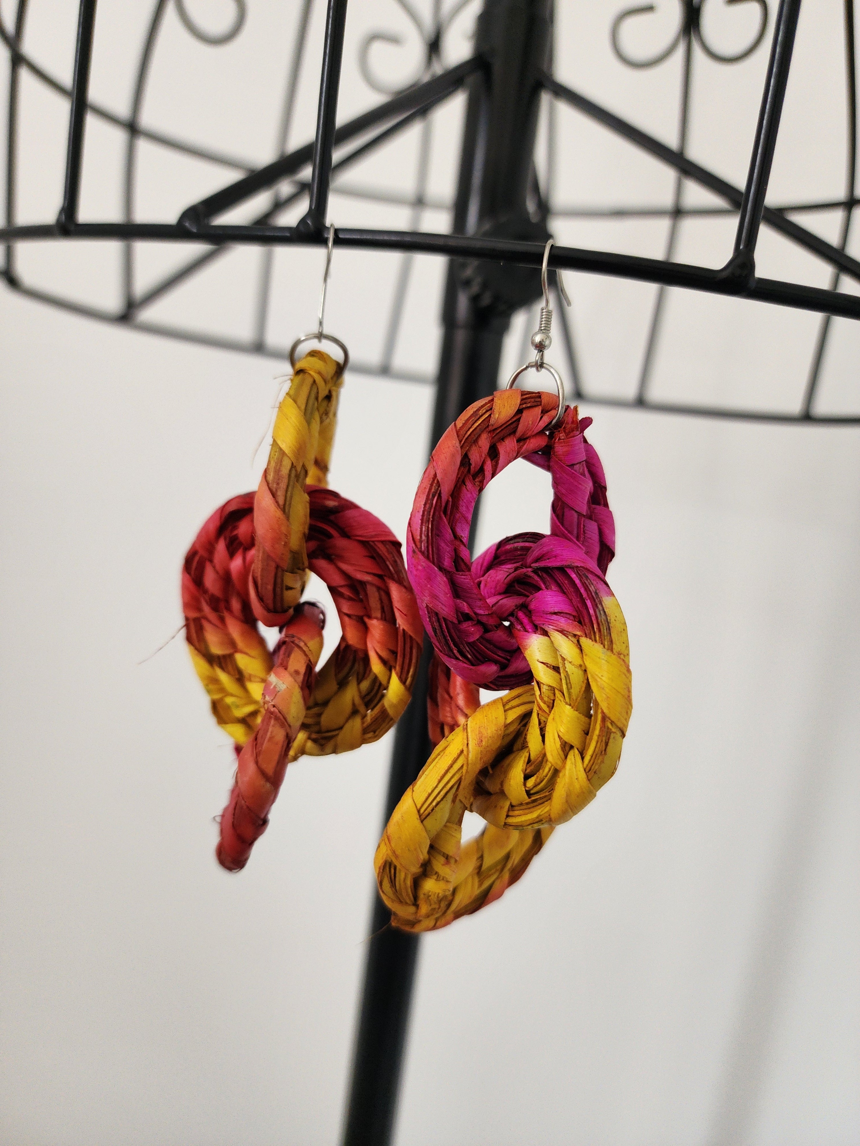 NGOZI pair - Handmade Raffia Statement Earrings | Boho Summer Accessory | Gift for Her
