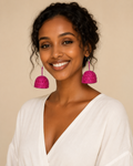 ESE Handcrafted Raffia Statement Earrings