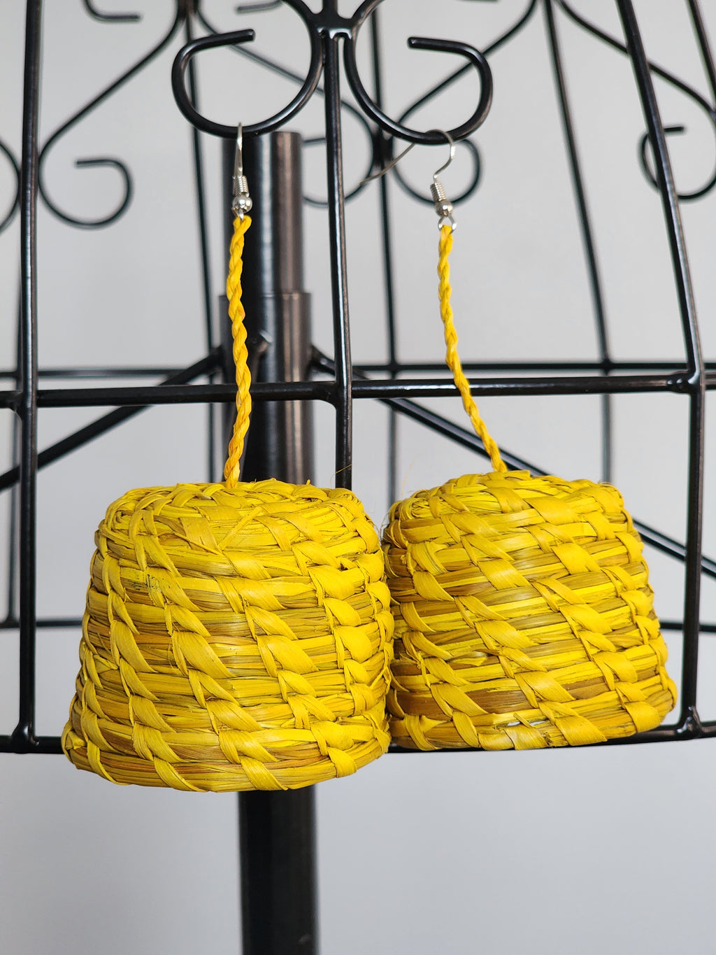 SHEDDY pair - Handmade Raffia Statement Earrings | Boho Summer Accessory | Gift for Her
