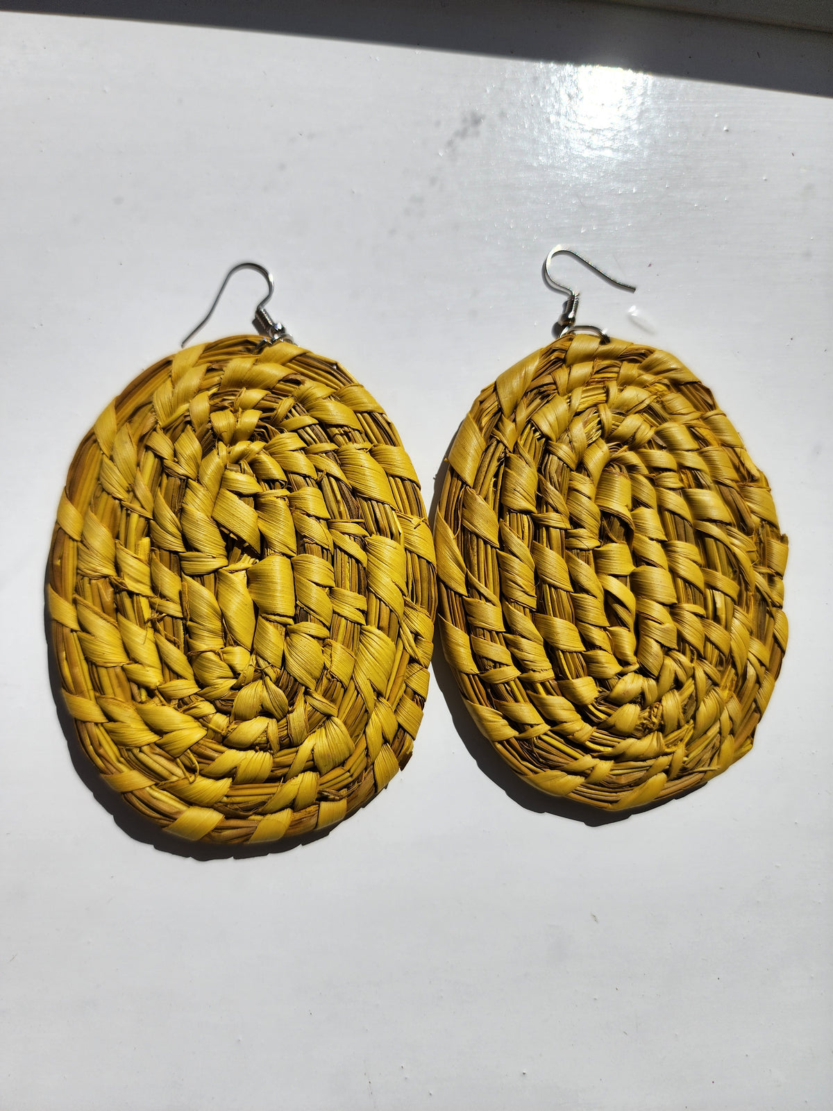 OBAS pair Handcrafted Raffia Statement Earrings
