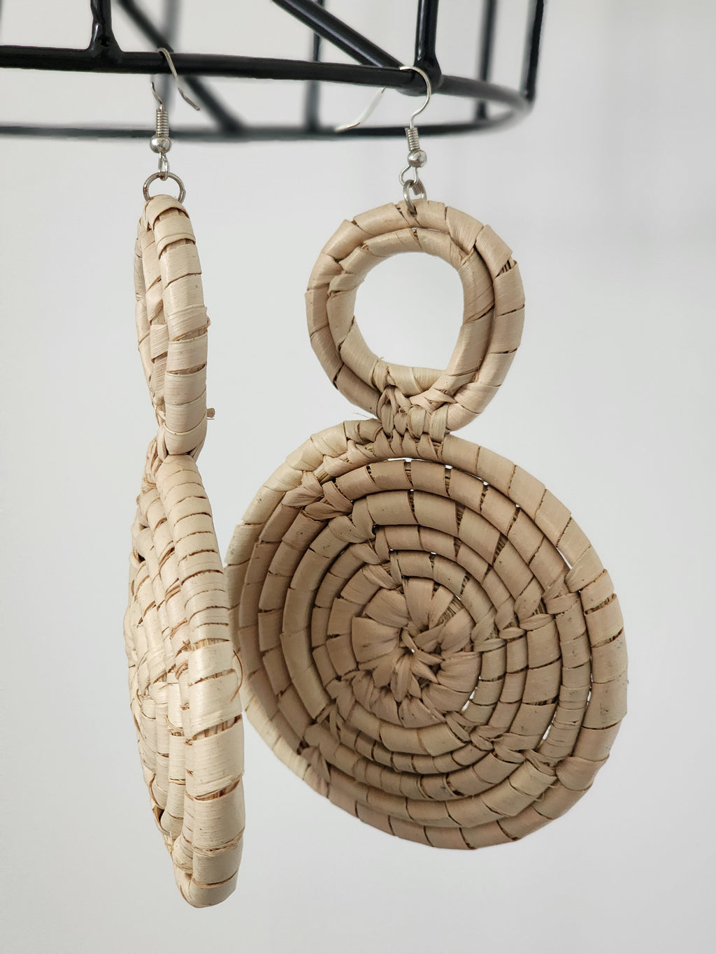 LINCOLN pair - Handmade Raffia Statement Earrings | Boho Summer Accessory | Gift for Her