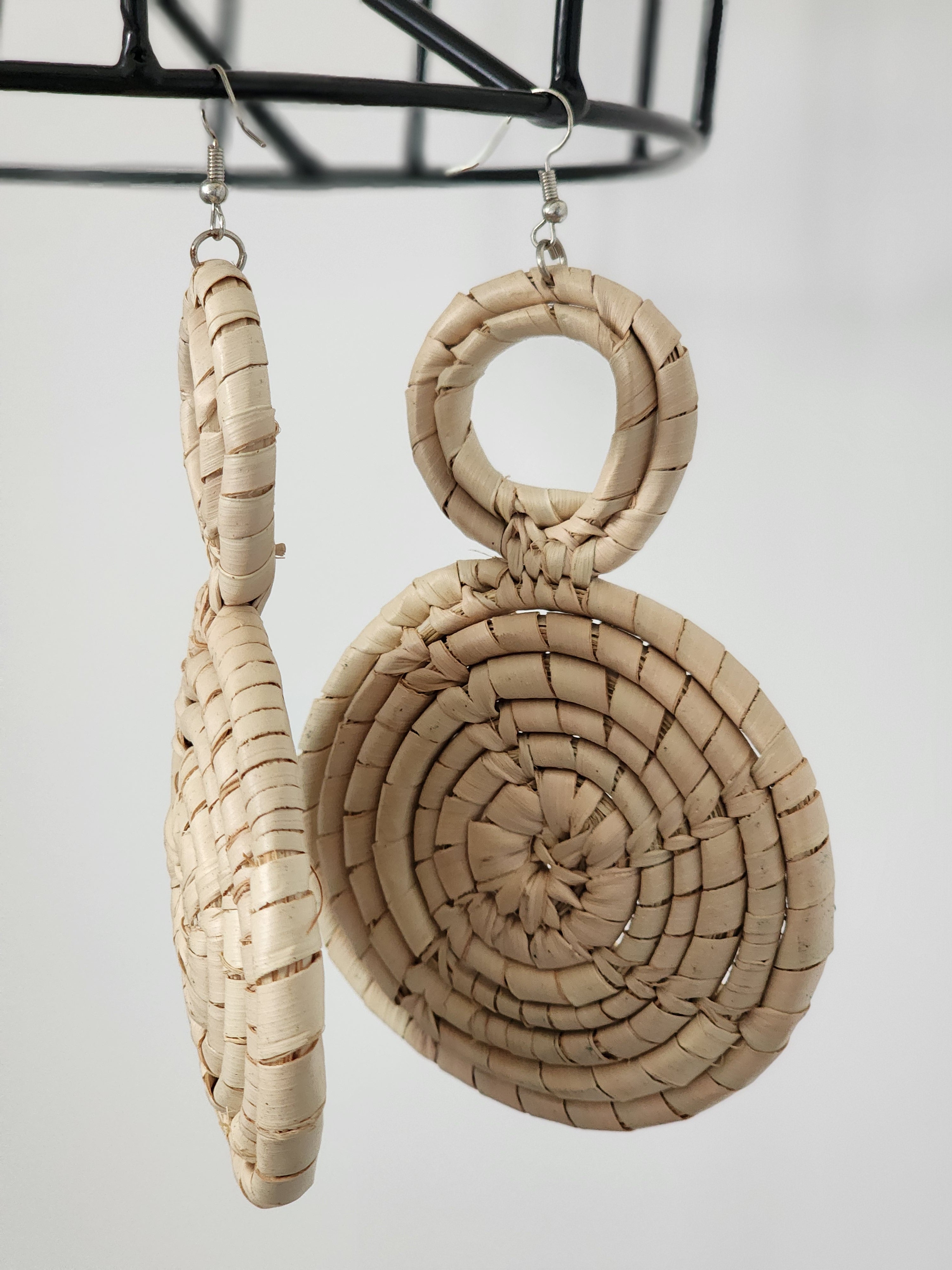 LINCOLN pair - Handmade Raffia Statement Earrings | Boho Summer Accessory | Gift for Her