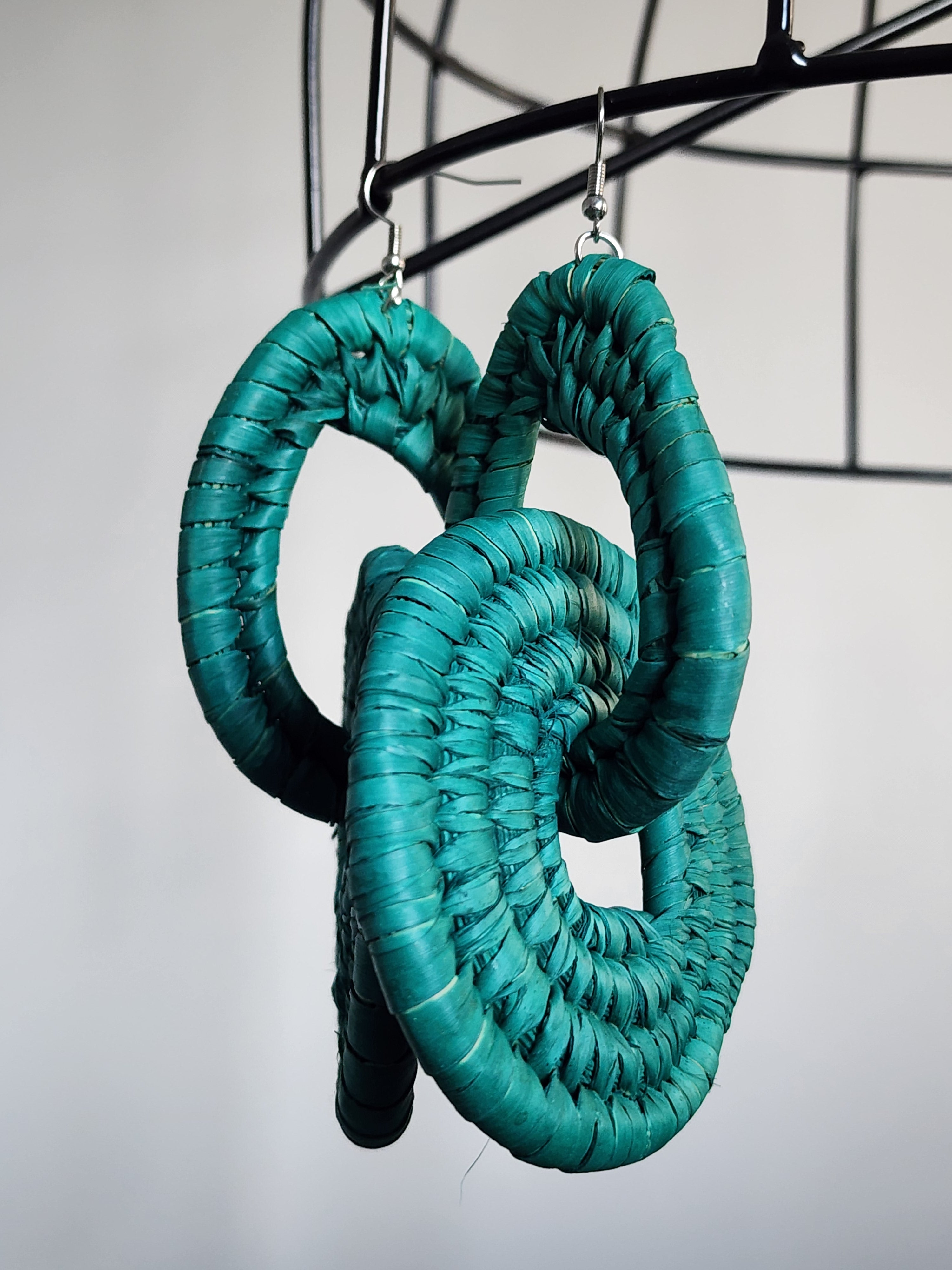BRAVADO pair - Handmade Raffia Statement Earrings | Boho Summer Accessory | Gift for Her