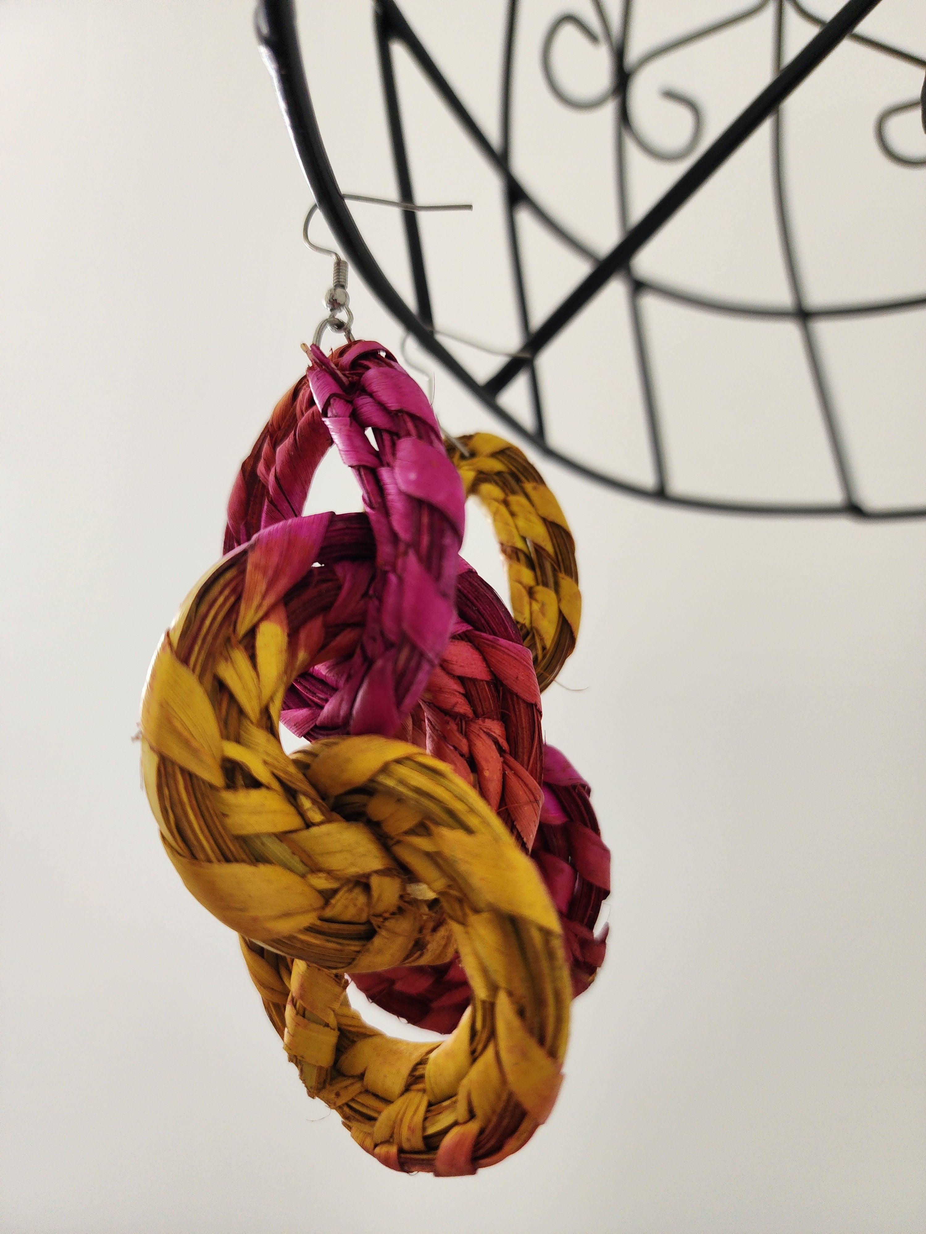 NGOZI pair - Handmade Raffia Statement Earrings | Boho Summer Accessory | Gift for Her