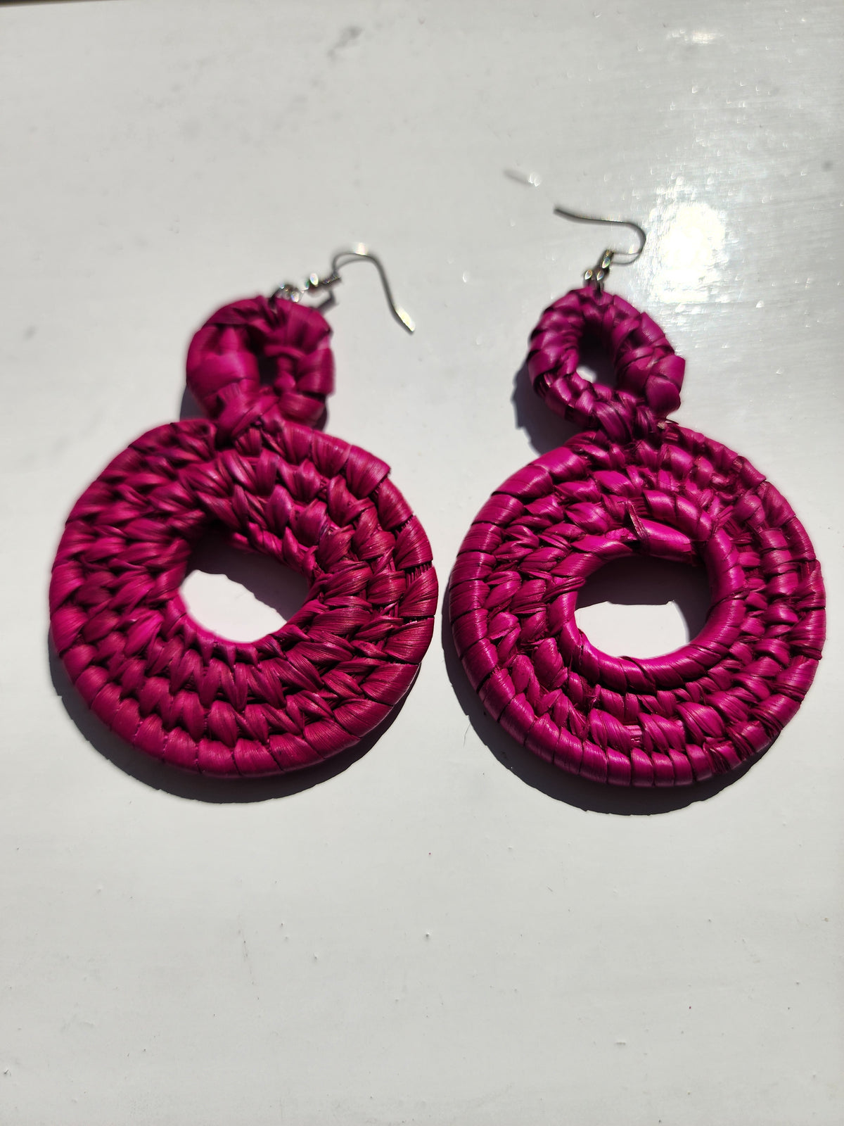 ZION Handcrafted Raffia Statement Earrings